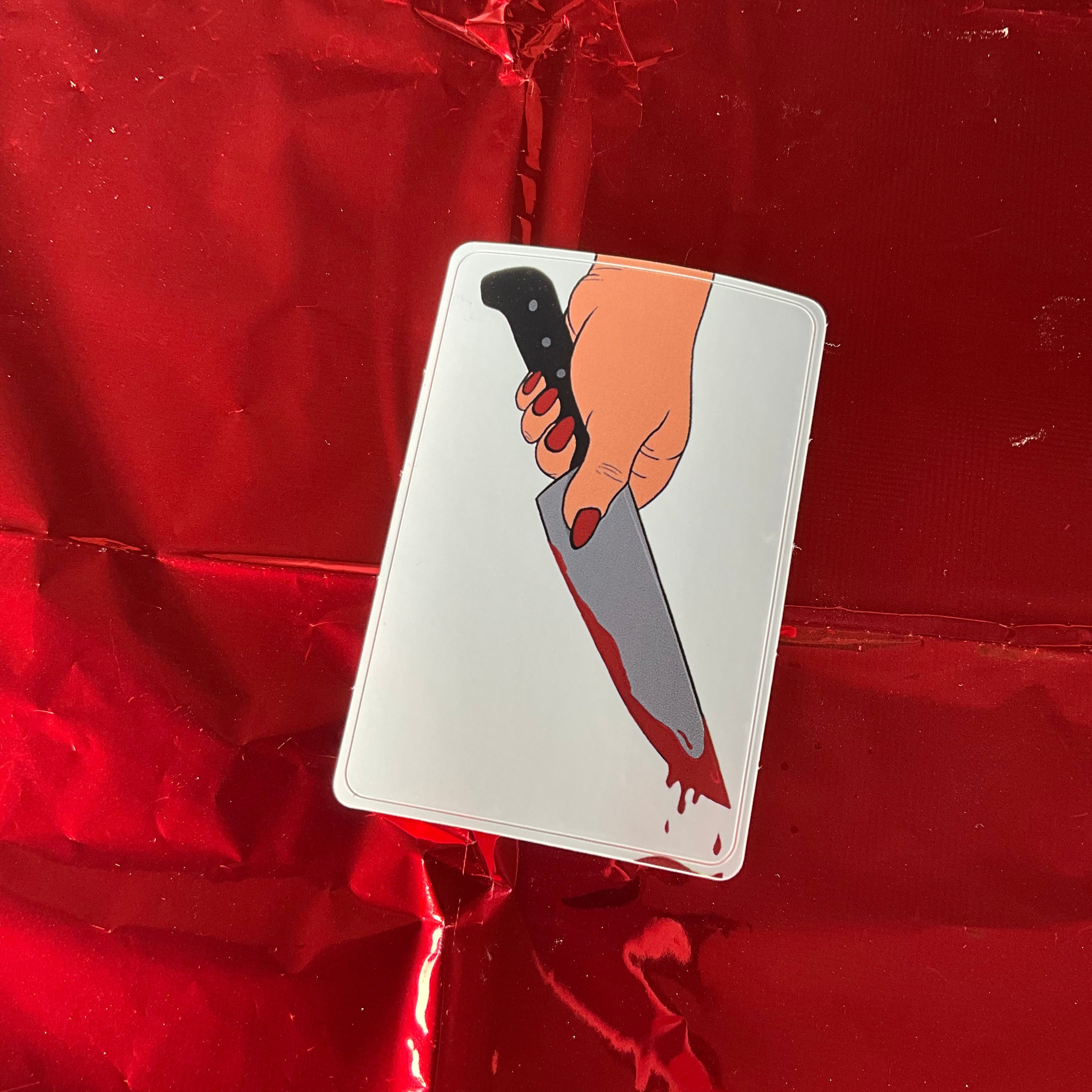 Femme Fatale Knife Sticker